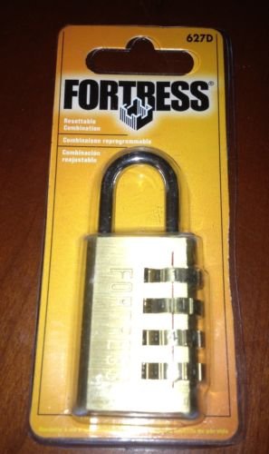 Master Lock 627D Brass Luggage Padlock, Set Your Own Combination, 1-3/16-Inch