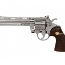 357 Magnum Nickel Colt Python Replica Pistol Walking Dead Zombie Killer Rick Grimes ACCURATE Prop