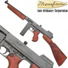 Thompson Machine Gun Tommy Military Model WWII Prop Non-Firing Wood Metal