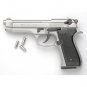 Beretta M92 Semi Automatic Blank Firing Gun Nickel Finish Replica