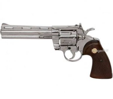 357 Magnum Nickel Colt Python Replica Walking Dead Zombie Killer Rick Grimes ACCURATE Prop