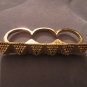 Golden Egyptian Plated Pyramid Triple Finger Fashion Ring