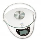 Digital Food Kitchen Scale Glass Top Diet Heart Bowl Weight New