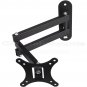 Articulating Arm TV Wall Mount Bracket Swivel Rotate 180 degrees Fits 12-24" Monitors TVs