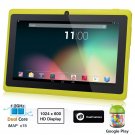 Dragon Touch® 7'' Yellow Dual Core Y88 Google Android 4.1 Tablet PC