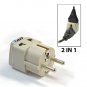 Universal 2 in 1 Schuko Plug Adapter Type E/F High Quality CE Certified RoHS Compliant WP-EF-GN