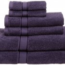 100-Percent Egyptian Cotton 725-Gram 6-Piece Towel Set, Plum