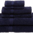 100-Percent Egyptian Cotton 725-Gram 6-Piece Towel Set, Navy