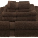 100-Percent Egyptian Cotton 725-Gram 6-Piece Towel Set, Cocoa
