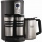 Digital Thermal Coffeemaker Split Brew Cone Baskets Paper Filters Can Accommodate Wire Baskets