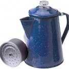 Outdoors Enamelware 8-cup Percolator (Blue) Camping Hiking New