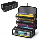 Travel Toiletries Bathroom Organizer Roll Up for Men and Women Zip-Shut Pockets