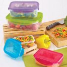 Storage food set piece container locking lids new plastic lid kitchen safe compact