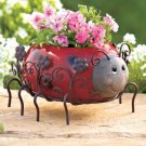 Ceramic Metal Animal Planter Outdoor Pot Ladybug new Garden Flower