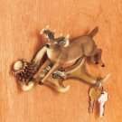 Deer Wall Hooks Keys Hat Jacket Hunter Lodge Cabin Decor