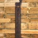 Metal Welcome Sign wall decor rustic home western door iron art cast country plaque tin