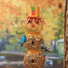 Scarecrow Bird Feeder Metal Mesh Spring Summer Fall Décor Weather Resistant New