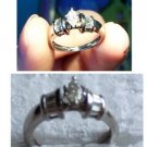 Women's Platinum and Diamond Engagement Ring Size 6