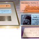 1992 Mid American Hunting & Archery  Framed Collectible