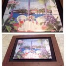12' X 10' Frame Painted Tile--Gazebo, Water Scene