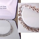 Childs Sterling Silver Floral Design Bracelet NEW