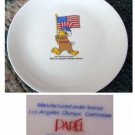 Sam the Olympic Eagle 1984 LA USA Olympics Plate Flag