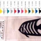 Angelfish Vinyl Decal 2 pack Yellow