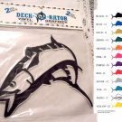 Jumping Kingfish Vinyl Decal 2 pack Silver
