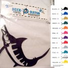 Jumping Marlin Vinyl Decal 2 pack White