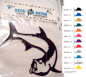 Jumping Tarpon Vinyl Decal 2 pack Blue