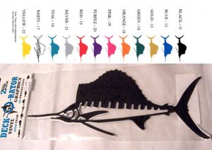 Sailfish Vinyl 2 pack Decal White