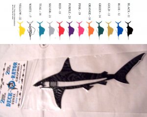 Shark Vinyl Decal 2 Pack White