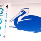 Single Left Facing Pelican Vinyl Decal Blue