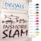 Single Right Facing Inshore Slam Vinyl Decal Silver