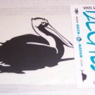 Single Right Facing Pelican Vinyl Decal Black