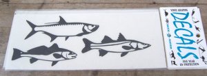 Single Small Right Facing Inshore Slam Vinyl Decal Black