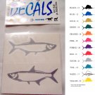 Small Tarpon Vinyl Decal 2 pack White