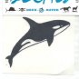 Whale Single Right Facing Vinyl Decal Black