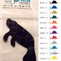Manatee Vinyl Decal 2 pack White