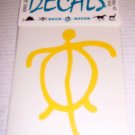 Turtle Outline Vinyl Decal Single Yellow