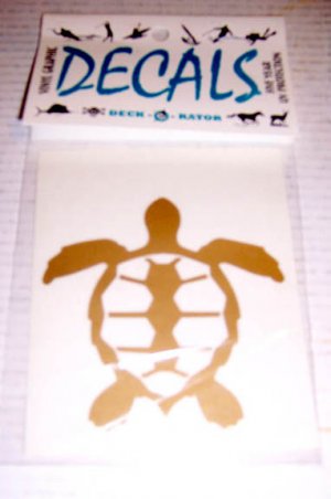 Turtle Vinyl Decal Single Gold