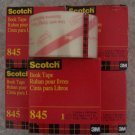 5 Rolls Scotch Transparent Book Tape #845 NEW in Box