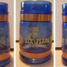 Blue Glass Six Flags over Mid-America Beer Stein