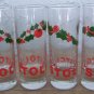Set of 4 tall Stoli holiday shot glasses