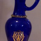 Avon Cobalt Blue Decanter with gold Peacock