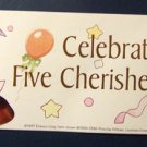 Cherished Teddies "Celebrating Five Cherished Years" Sticker