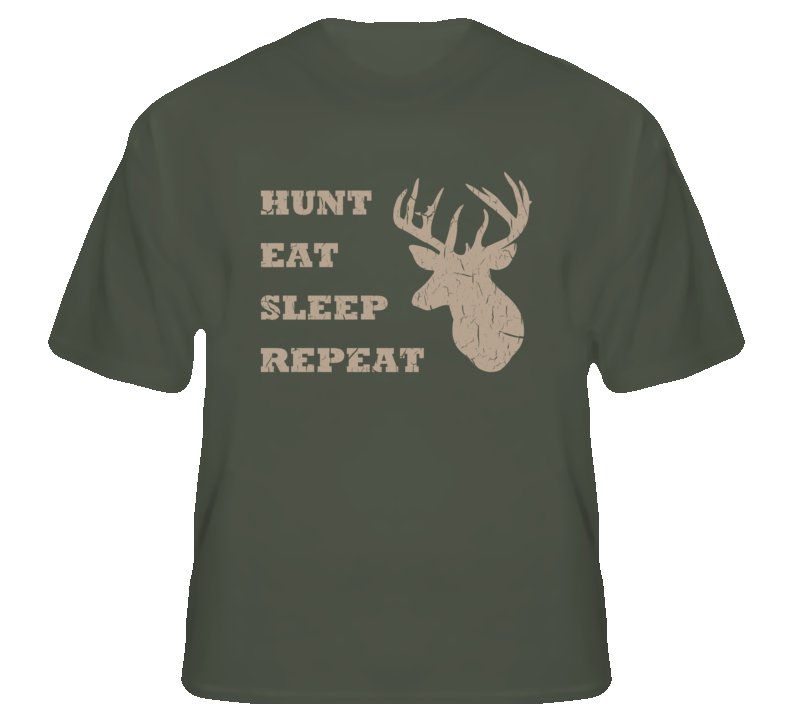 Hunt Eat Sleep Repeat Funny Hunting T Shirt