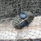 550 Survival Paracord Bracelet Fish Kit Compass whistle Buckle