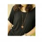 Red Rhinestone Wing Heart Necklace