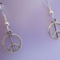 Genuine Handmade Tibetan Silver Peace Symbol Logo Earrings